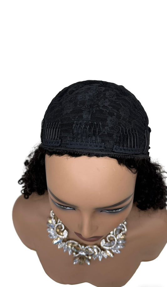 Cambodian Curl half wig